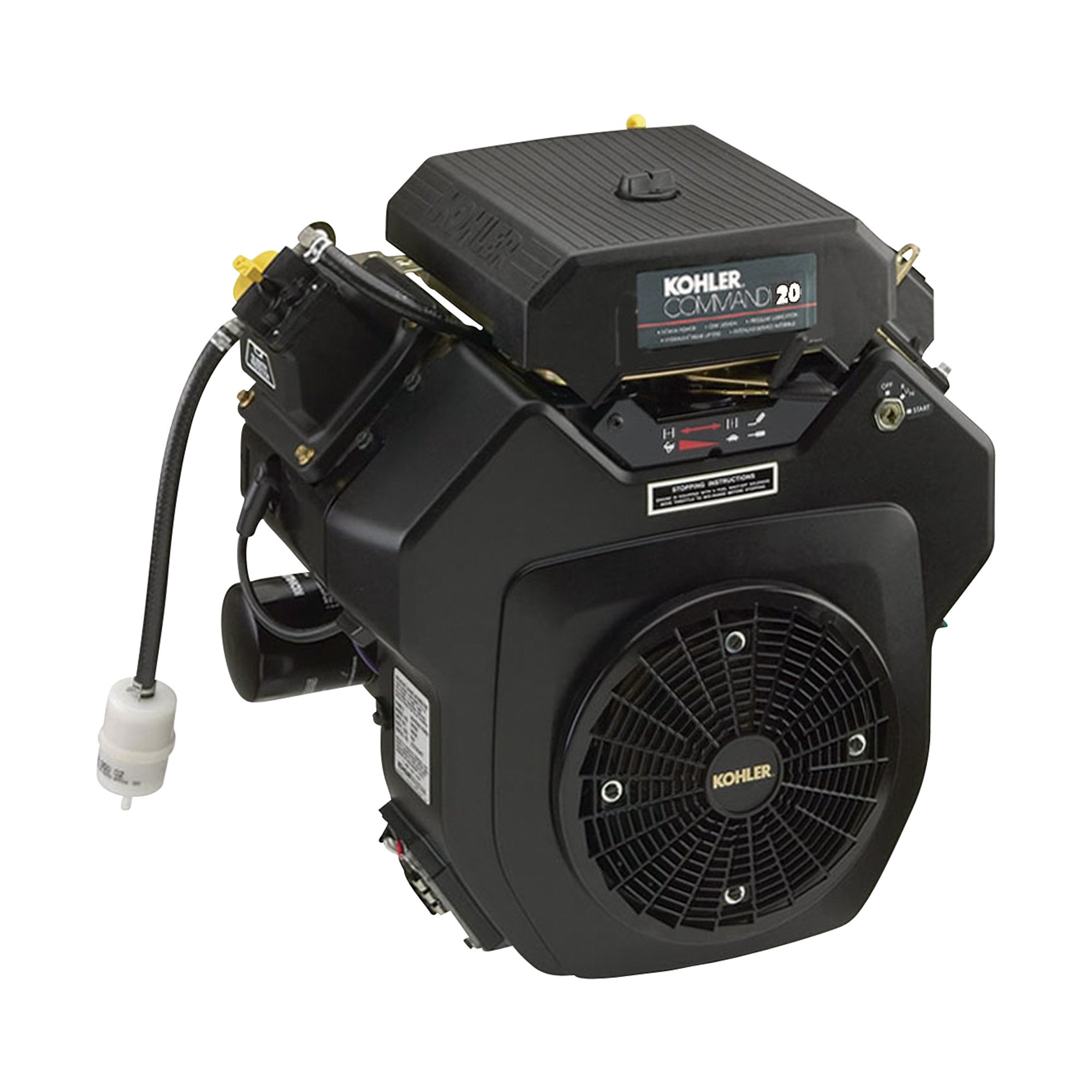 Kohler Command V-Twin Horizontal Engine with Electric Start — 20 HP, 1 1/8in. x 4in. Shaft, Model# PA-64503